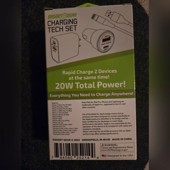Gadget gear rapid charging 2 devices at same time charger - Picture 2 of 3